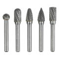 Rotary Carving Burrs Cutter Tungsten Steel Cut Die Grinder Burrs Set with 1/8"(3mm) Shank Drill Bit